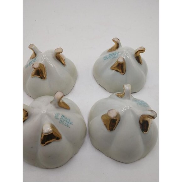 Set Of 4 Vintage Nippon Hand-Painted Swan-Themed Footed Bowls With Gold Trim - Picture 7 of 7